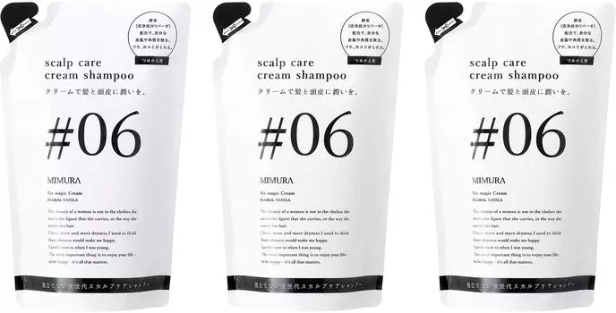 MIMURA Magic Cream 500 г Сменный набор из 6 крем-шампуней с энзимами для очищения вьющихся волос Уход за кожей головы Сделано в Японии Six 3 Непенящийся