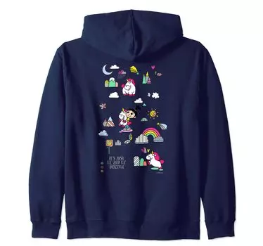 Миньон ТОЛЬКО Я И МОЙ ЕДИНОРОГ толстовка с капюшоном на молнии ЭТО