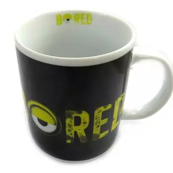 Миньоны [M2677] - Кружка керамическая Миньоны черная - (расточенная) - 95x80 мм (33 cl)