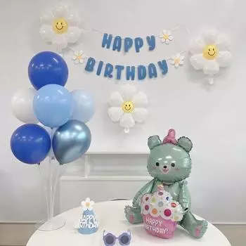 Min s Select Bear Party Balloon Set, Mint Birthday Bear Korean popular toys