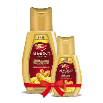 Миндальное масло для волос Dabur - с миндалем, витамином Е и соевым протеином (100 мл +50 мл Бесплатно)