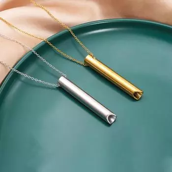 Mindful Breathing Necklace Anxiety Reduction Necklace Stainless Steel Stress And Panic Relief Necklace Adjustable Length Inner Peace Necklace серебряный