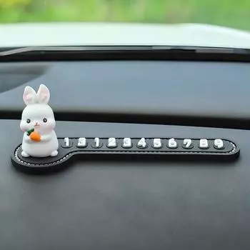 Mine Mirae cute rabbit parking license plate, Rabbit E, 1 piece,Korean car acc