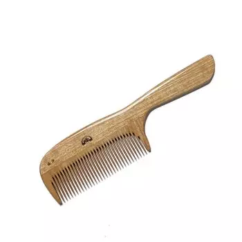 Minebori Comb comb by a boxwood comb with a handle for easy combing Hand-made ~Made craftsman~Equipped (Small/Normal teeth)