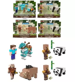 Minecraft Basic Figure Set of 2 P Assorted Figures Set of 2 x 4 Sets Box Sold Figures for Children Ages 6 and Up Multi (MINECRAFT) 986P-GTT53