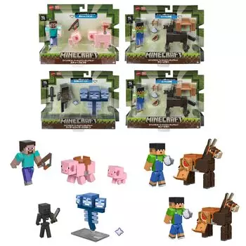 Minecraft Basic Figure Set of 2 Q Assorted Figures Set of 2 x 4 Sets Box Sold Figures for Children Ages And Seniors (ШАХТЕРСКОЕ РЕМЕСЛО) 986Q-GTT53