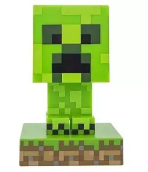 Minecraft Creeper Lamp Light Paladone ICONS Minecraft Creeper Night Light Lamp - [Предмет] зелёный