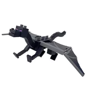 Minecraft Ender Dragon Posing БОЛЬШАЯ фигурка 26 см Подвижная Точная репродукция Большой размер Официальный товар Прибл.