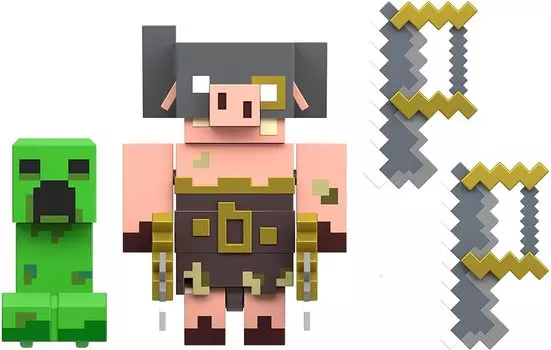 Minecraft Legend Фигурка Крипер против Пиглина Громилы Набор приблизительно. 8.3см [предмет]