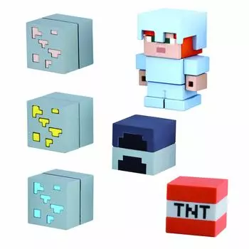 Minecraft Mykeshi Starter Set 02 Железный Алекс и набор для исследования пещер