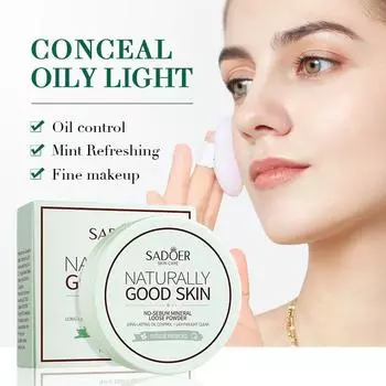 Минеральная фиксирующая вода Деликатная рассыпчатая пудра Легкая и легкая консилерная пудра Отбеливающая маслянистая пудра Рассыпчатая пудра Не легко прилипает Пудра