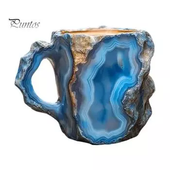 Минеральная искусственная хрустальная кофейная кружка, элегантная минеральная кружка, цветная полупрозрачная кружка для питья, чашки для чая, подарок для домашнего офиса 1pc фиолетовый