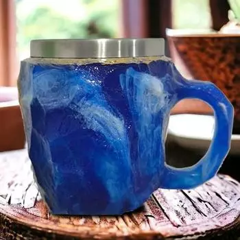 Минеральная искусственная хрустальная кофейная кружка с уникальным хрустальным текстурированным дизайном, новинка, чашка для напитков, удобная ручка, универсальная питьевая чашка для домашнего офиса темно-коричневого