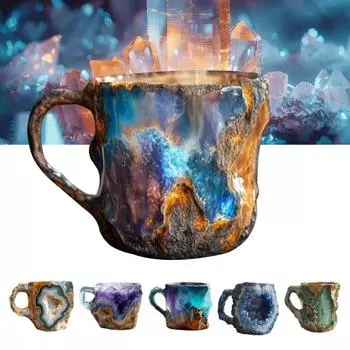 Минеральная кружка для кофе из искусственного хрусталя 11 унций, чашка для минеральной воды из искусственного хрусталя зелёный