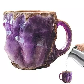 Минеральные хрустальные кофейные кружки Новинка кофейные кружки Хрустальная кофейная кружка Натуральный агатовый хрусталь Декоративная кружка Молочная кофейная кружка 400ml