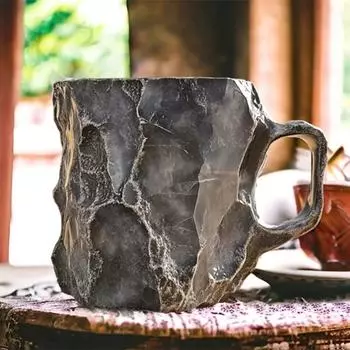 Минеральные кофейные кружки, элегантная роскошная минеральная кофейная кружка, красочная кружка, полупрозрачная кофейная кружка фиолетовый