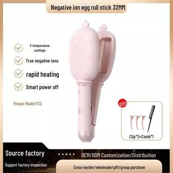 Minhuang 32mm Pineapple Wave Curling Iron - Perfect for Egg Roll and Water Ripple Styles.