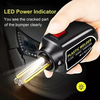 Мини 100 Вт автомобильный бампер ремонт пластиковый сварочный аппарат комплект термофен пластиковый сварочный аппарат паяльник горячий степлер ремонт авто инструменты