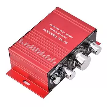 Мини 12 В 2-канальный HiFi стерео бас аудио усилитель мощности цифровой усилитель