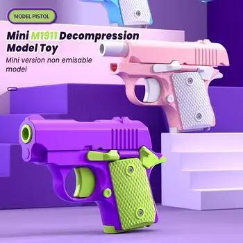 Мини 1911 Детский игрушечный пистолет 3D модель пистолета Детский игрушечный пистолет не стреляющий пулями игрушечный пистолет резинка пусковая установка коллекция подарок красный