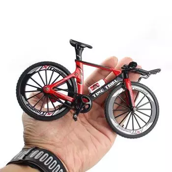 Mini 1:10 Alloy Bicycle Model Diecast Metal Folding Finger Bike Downhill Mountain Bike Novel Children Collection Toys for Boys