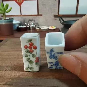 Мини 1/12 Миниатюрный кукольный домик Китайские палочки для еды Трубка Набор столовых приборов Игрушка для кухни