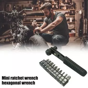 Мини 1/4 дюйма 90 градусов прямоугольный стальной гаечный ключ с храповым механизмом портативный отвертка накидной ключ ручной инструмент для дома гараж D чёрный