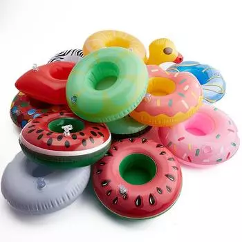 Мини 1 шт. Плавающая чашка, надувной держатель для напитков, поплавки для бассейна, подставки для бара, плавающие устройства, розовый игрушечный держатель для напитков