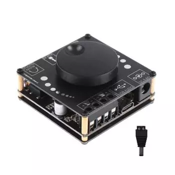 Мини 20 Вт + 20 Вт BT 5,0 Беспроводной аудио цифровой усилитель мощности для мобильного телефона Стерео плата Amp чёрный