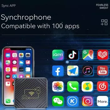 Mini 2 в 1 Ai Box проводной беспроводной CarPlay и Android Auto адаптер 5Ghz WiFi Type-C/USB Plug & Play автомобильный ключ автоматическое подключение чёрный