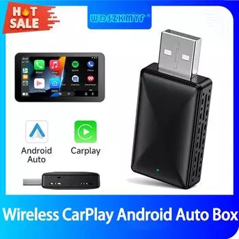 Мини 2 в 1 проводной беспроводной универсальный USB CarPlay Android Auto адаптер Ai Box автомобильный потоковый плеер автомобильные аксессуары BT Volvo Toyota