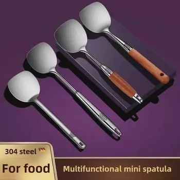 Mini 304 Stainless Steel Kitchen Spatula for Frying, Dry Pots, and Eggs