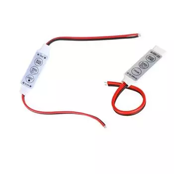 Мини-контроллер с 3 кнопками для светодиодной ленты DC 12 В 24 В, контроллер светодиодов RGB, 4-контактный разъем диммера для светодиодной ленты 2835 5050