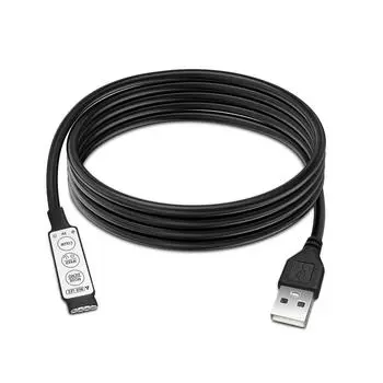 Mini 3 Keys RGB LED Controller USB 5V LED Light Strip Controller For RGB LED Strip Lights Tape Ribbon