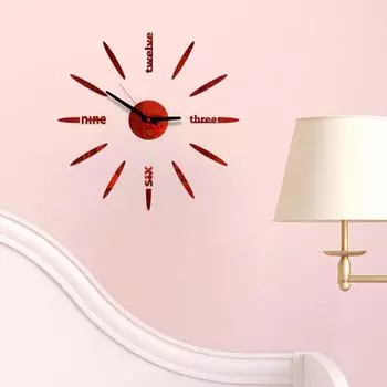 Мини 3D акриловые настенные часы DIY креативные зеркальные цифровые часы настенная наклейка бесшумные часы современный дизайн гостиная украшение дома серебряный