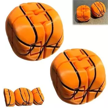 Мини 3D-печатные баскетбольные детские игрушки для детей, антистрессовые кубики для пальцев, магические спиральные кубы, забавные подарки для любителей баскетбола B