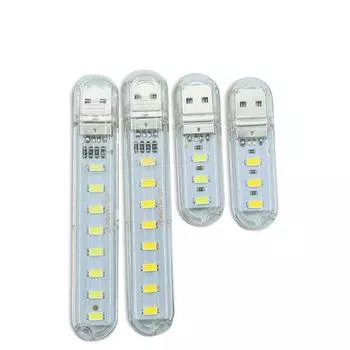 MINI 3LEDs 8LEDs Book Light SMD5730 USB Настольный Ночной Светильник Для Чтения Портативный Кемпинговый Фонарик Настольный Фонарик Для Портативного Компьютера И Ноутбука