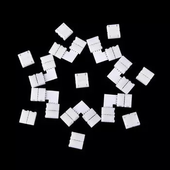 Мини 4-контактный RGB-адаптер для светодиодной ленты RGB 5050 без пайки 10 мм 3.15cm белый