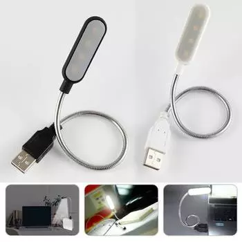 Мини 4 светодиодных лампы для чтения, портативная USB ночник для чтения, белый/теплый цвет, настольная лампа для ноутбука, портативного компьютера, портативного компьютера Warm White