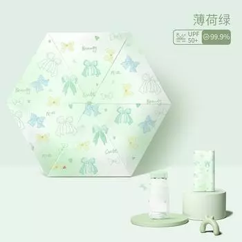 Mini 50% off six-bone card umbrella vinyl butterfly digital brush anti-ultraviolet high-sensitivity sunscreen umbrella