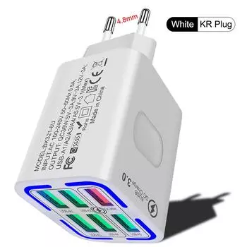 Mini 50W PD QC Fast Charger Cube для iPhone 15 Pro/телефонов Android — карманный размер, защита от перегрева, глобальная версия KR White
