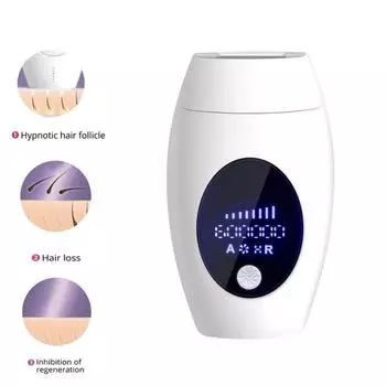 Мини-600000 флэш-перманентный эпилятор для лазерной эпиляции, электрический для бытовой перманентной эпиляции губ U.S., Europe and Britain белый