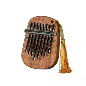 Mini 8 Keys Kalimba Marimba Hand Piano Finger Harp Finger Piano Beginners Brown-Oval