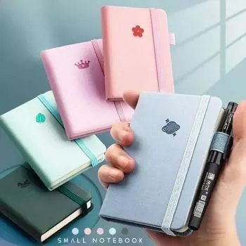 Мини A7 карманный блокнот ручной работы из кожи 100 листов блокнот портативный дорожный дневник планировщик расписание Kawaii школьные офисные принадлежности A7 светло-фиолетовый