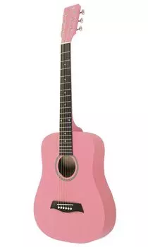 Mini Acoustic Guitar Compact Acoustic Series Pink case S.Yairi (Mini Guitar) YM-02/PK [Soft included]