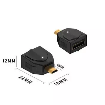 Мини-адаптер HDMI-HDMI, видеоплеер 1080P 2K 4K 60 Гц для мини-ПК, HDTV, HD-проектора для компьютера, коммутатора PS5, Xbox