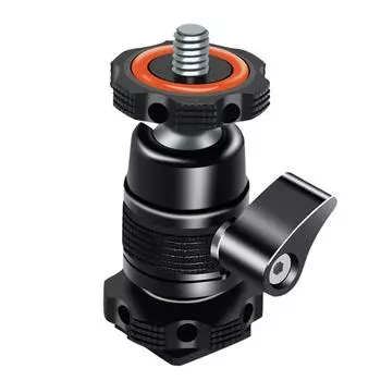 Мини-адаптер с шаровой головкой для крепления монитора Адаптер для холодной обуви из алюминиевого сплава с винтом 1/4 дюйма для