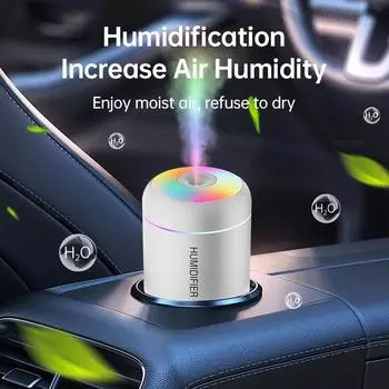 Mini Air Humidifier Aroma Essential Oil Diffuser for Home USB Car Air Humidifier Mist Maker Aromatherapy Diffuser with LED Light чёрный
