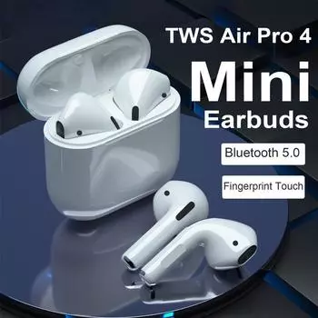 Mini Air Pro 4 TWS наушники беспроводные наушники Bluetooth наушники 5.0 стерео гарнитура с микрофоном для Iphone Xiaomi белый