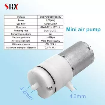 Mini Air Pump 370 Вакуумный насос Бытовой электрический отсос Вакуумный насос Мешочный отсос Миниатюрная вакуумная машина 3.7v